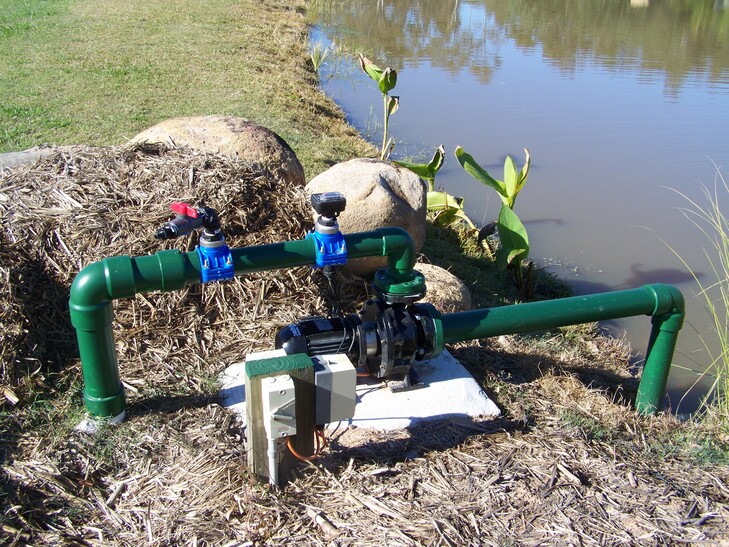 large volume water fall pumping system