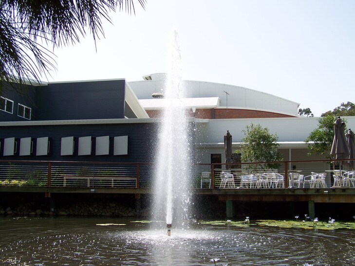 aeration water feature at a privat school